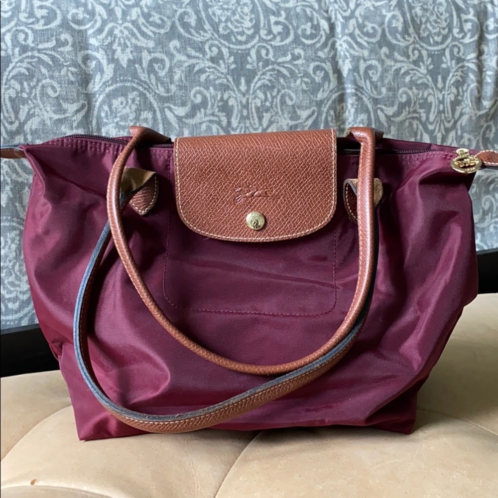 COPY - Burgundy small Longchamp Le Pliage Bag